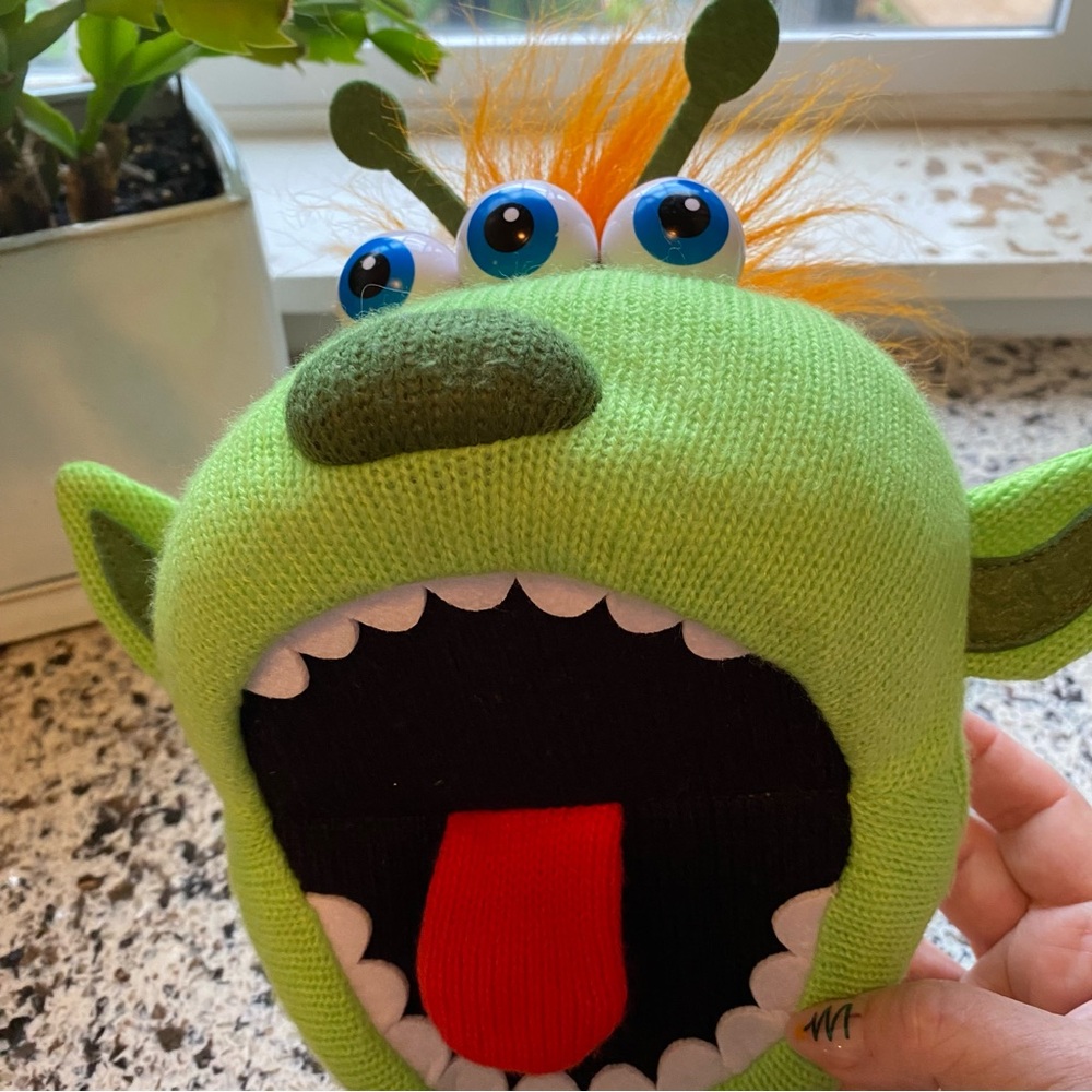 THE PUPPET CO Knit Monster Hand Puppet 18” - Picture 2 of 8
